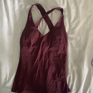 Lululemon Burgundy Cross-Back Tank Top